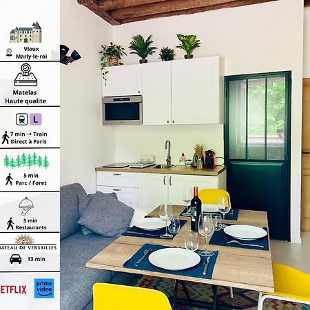 Studio Au Vieux Marly-Le-Roi - Bien Equipe - Matelas De Qualite - 7Min Du Train Vers Paris Exteriör bild